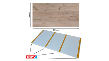 Skaben DesignWall Aqua Revêtement mural plastique - Chêne Bassano 60 x 30 cm