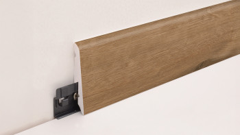 planeo Plinthe SolutionX 2en1 - 2400 x 14 x 58 mm Chêne brun naturel (SL0086)