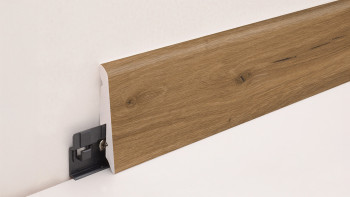 planeo Plinthe SolutionX 2en1 - 2400 x 14 x 58 mm Chêne Naturel Rustique (SL0092)