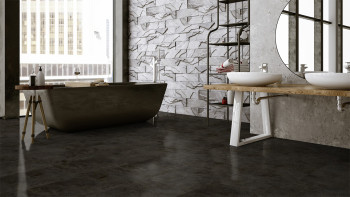 Gerflor Sol PVC clipsable - Virtuo 55 Rigid Acoustic Tavla Dark | isolation phonique intégrée (39071453)