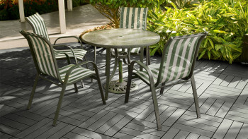 planeo carreau terrasse composite - gris 30x30 cm - 6 pcs.