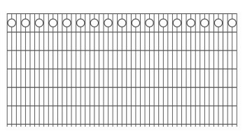 planeo Clôture décorative à double barre Halo 6/6/6 RAL 7016 anthracite
