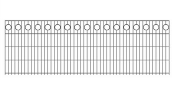 planeo Clôture décorative à double barre Halo 6/6/6 RAL 7016 anthracite