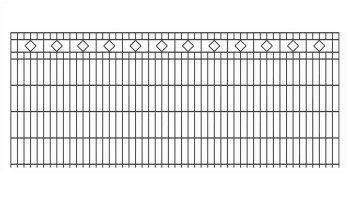 planeo Clôture décorative à double barre Carré 6/6/6 RAL 7016 Anthracite