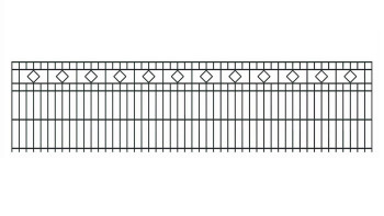 planeo Clôture décorative à double barre Carré 6/6/6 RAL 7016 Anthracite