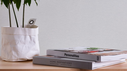 papier peint non tissé blanc à pois classiques Simply White 019