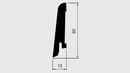 Wicanders Plinthes MDF emballées sous film - Chêne congelé - 15x60x2400mm