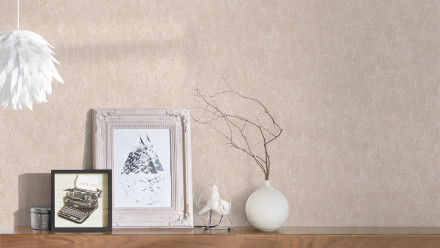 papier peint vinyle beige classique uni romantico 235