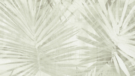 Papier peint en vinyle Hygge Living country style Murs Feuilles de palmier Vert crème 854