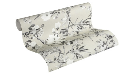 Rêve de papier peint Michalsky Living Floral Branches Gris Blanc Beige 983