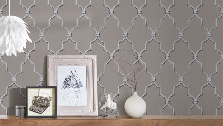Wallpaper Dream Again Michalsky Living Ornaments Gris Beige Noir 022