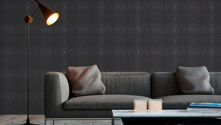 revêtement mural en vinyle noir moderne classique à rayures unies trendwall 853