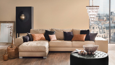 revêtement mural en vinyle crème moderne classique uni Sumatra 751