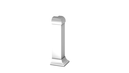 Angle extérieur Prinz pour plinthe / plinthe en aluminium - 13x60 mm