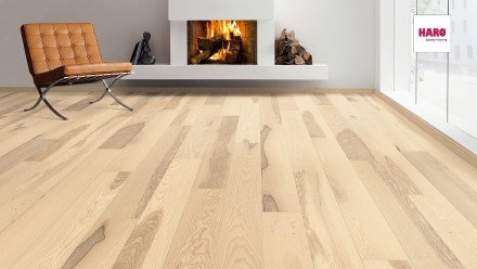Haro parquet 4000 - 2V Frêne blanc clair Universal