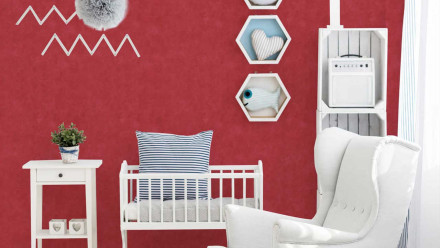 Papier peint rouge classique plaines Il Decoro 453