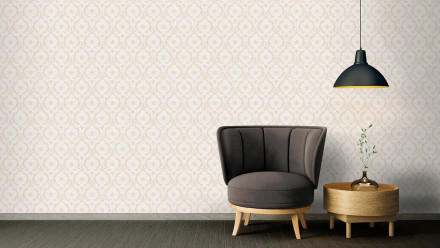 Papier peint beige rétro ornements classiques guide de style classique 2021 034