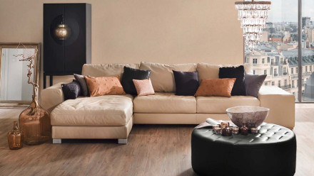 papier peint en vinyle beige classique uni Daniel Hechter 5 627