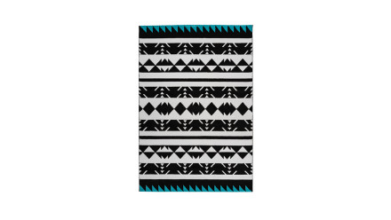tapis planeo - Broadway 400 noir / blanc / turquoise