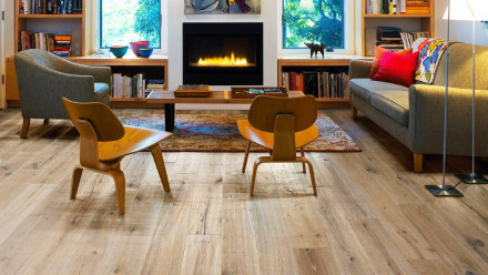 Kährs parquet Artisan - Chêne Linen lame huilé naturel Riverstone-fait main
