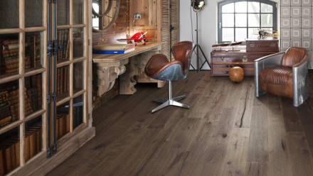 Kährs parquet Fondateurs suédois - Chêne Ulf, gris foncé huilé