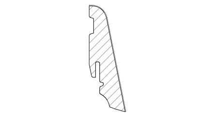Plinthe Haro 19x58mm 2,2m - chêne plaqué gris sable version mate