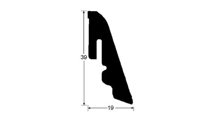 Plinthes Haro - plinthes en bois massif - scellées - 19 x 39 mm - chêne