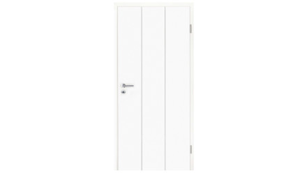 planeo Porte intérieure laquée Laque 2.0 - Marvin 9010 Laque blanche 2110 x 735 mm DIN R - Rond RSP Paumelle 2-t