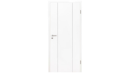 planeo Porte intérieure laquée Laque 2.0 - Mattie 9010 Laque blanche 2110 x 985 mm DIN R - Rond RSP Paumelle 2-t