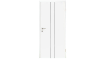 planeo Porte intérieure laquée Laque 2.0 - Melf 9010 Laque blanche 2110 x 985 mm DIN R - Rond RSP Paumelle 2-t