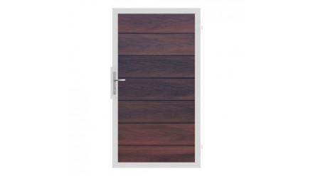 planeo Solid Grande - Porte Standard noyer avec cadre aluminium