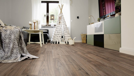 Wineo sol organique 1500 bois Noyer Napa Brun