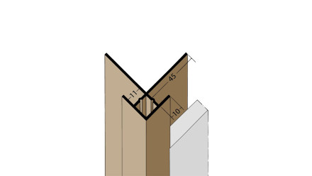 planeo protect profilé d'angle extérieur - KA 11mm Logement longueur 3000mm noir