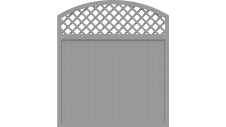 planeo Basic - clôture Type X 180 x 205 cm gris argent