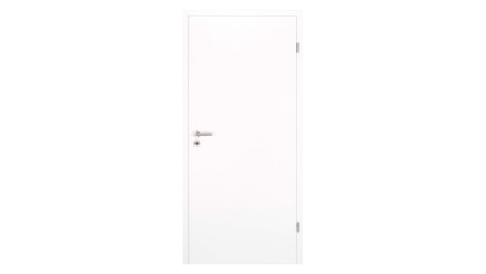 planeo Porte intérieure CPL CPL 1.0 - Knud 9016 Blanc 1985 x 735 mm DIN R - Rond RSP Paumelle 2-t