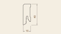 Plinthe Wicanders MDF drapée - cubique blanc 15x40x2400mm