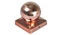 planeo TerraWood - Chapeau de poteau cuivre sphère 9 x 9 cm