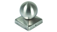 planeo TerraWood - Chapeau de poteau en acier inoxydable sphère 9 x 9 cm