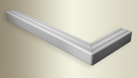 planeo Equerre préfabriquée gauche courbée 90° argent 150 x 30 cm