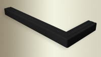 planeo Equerre préfabriquée gauche courbée 90° Noir 100 x 30 cm