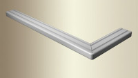 planeo Equerre préfabriquée gauche courbée 90° argent 150 x 30 cm