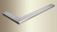 planeo Equerre droite finie courbée 90° argent 30 x 150 cm