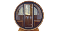 Façade entièrement vitrée - pour tonneau de sauna Basic