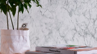 Papier peint vinyle Noir & Blanc 4 A.S. Création mur de pierre marbre gris blanc 572