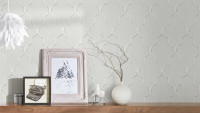 Wallpaper Dream Again Michalsky Living Ornaments Grey White 021