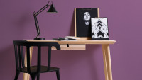 papier peint en vinyle violet classique uni style lin 615