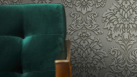 Metropolitan Stories Lizzy papier peint en vinyle - London Living Ornamental Walls Beige Grey Metallic 981