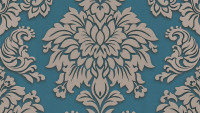 Metropolitan Stories Lizzy, papier peint en vinyle - London Living Ornamental Walls Beige Blue Metallic 985