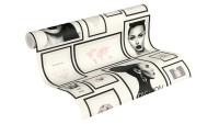 Papier peint en vinyle Metropolitan Stories Lola - Paris Livingwalls Affiche moderne Mode Gris Noir Blanc 181
