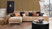 papier peint en vinyle noir moderne uni trendwall 010